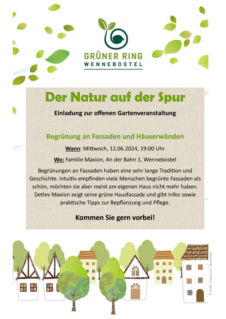 Einladung Vortrag Fassadenbegrünung